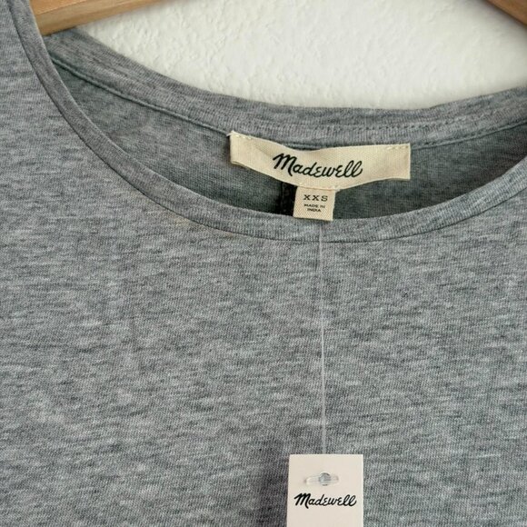 Madewell Essential Slim Tee in Lightweight Cotton in Hthr Medium Grey, Size XXS - Picture 6 of 9